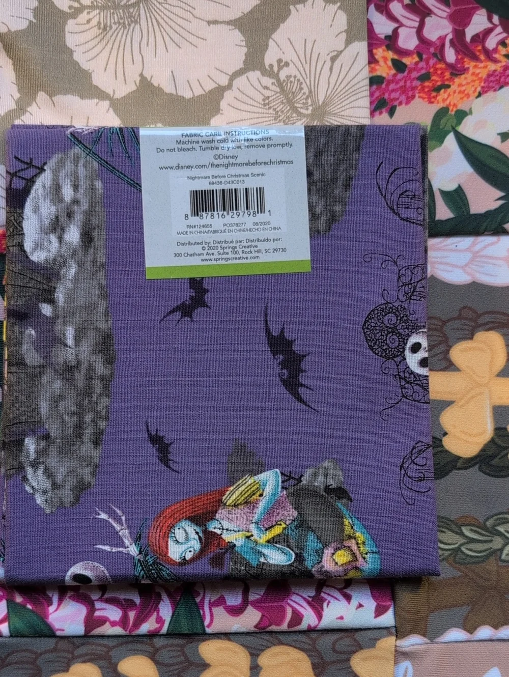 Nightmare Before Christmas Fabric with Home Sewing Kit (💚 Bundle Of 4)
